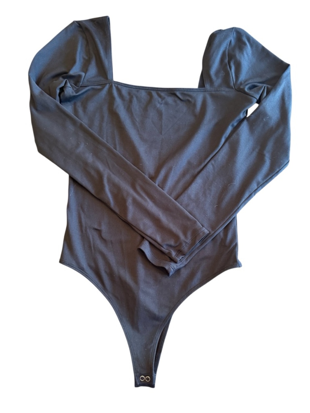 Hollister Black Long Sleeve Square-Neck Bodysuit - Picture 3 of 7